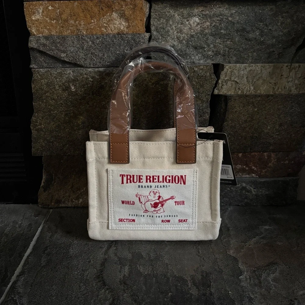 NWT True Religion Mini Tote Bag - Picture 1 of 10